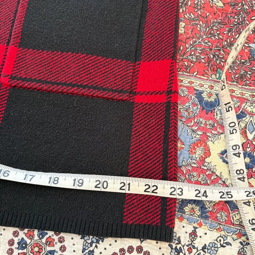 J.Jill Red & Black Buffalo Plaid Open Front Cardi - Size L - Picture 10 of 15
